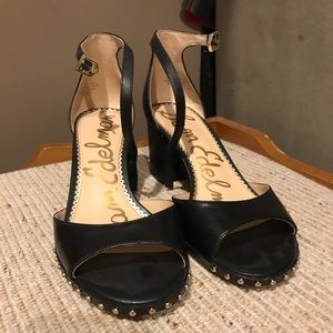Sam Edelman black studded heels 7